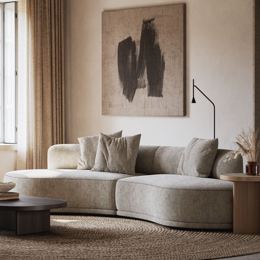 Sillón Curvo Stonewash Natural
